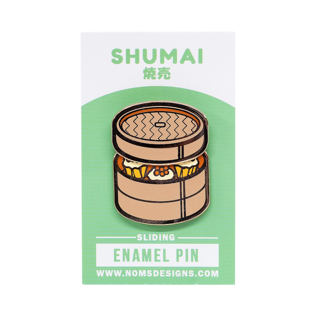 Shumai Interactive Sliding Enamel Pin