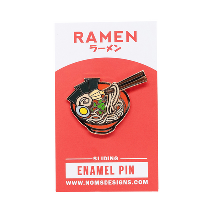 Ramen Interactive Sliding Enamel Pin