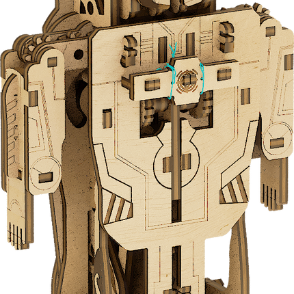 Mechanical Wooden Model - Transformer Robot-Airplane 119 pcs