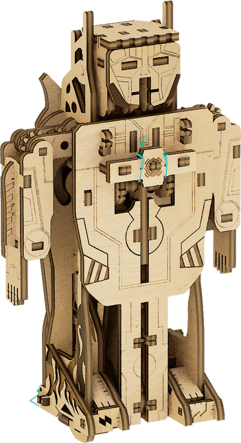 Mechanical Wooden Model - Transformer Robot-Airplane 119 pcs