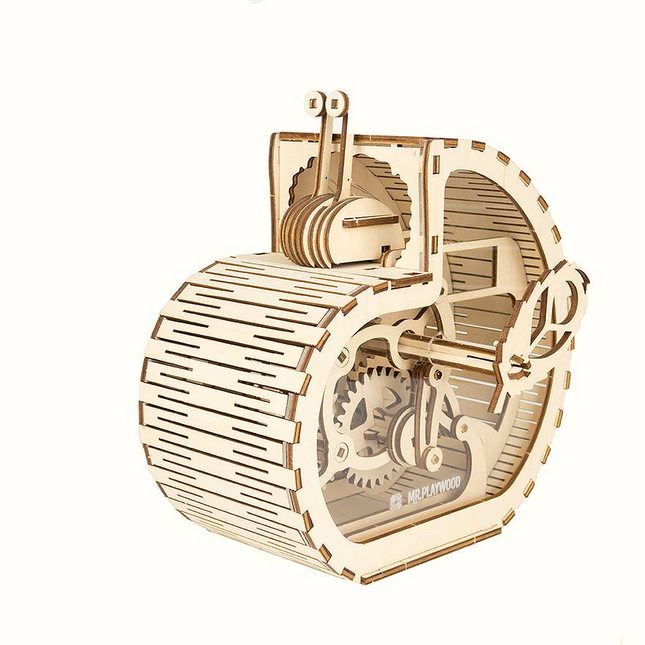 Mechanical Wooden Model - Snail Moneybox