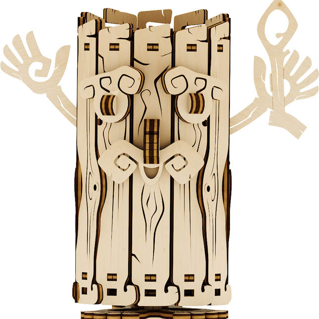 Mechanical Wooden Model - Forest Spirit Moneybox 63 Pcs