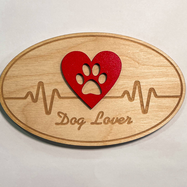 Dog Lover 3D Heartbeat Magnet