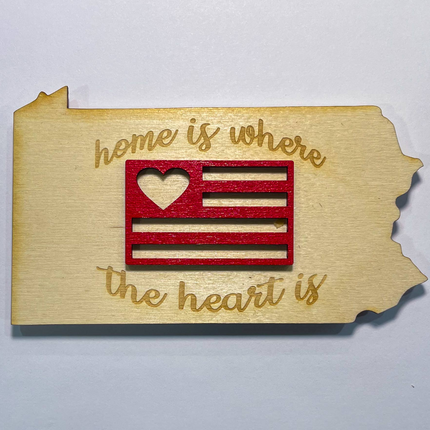 PA Patriotic Flag 3D Magnet V2