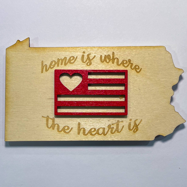 PA Patriotic Flag 3D Magnet V2