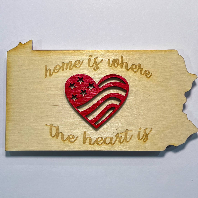 PA Patriotic Heart 3D Magnet V2
