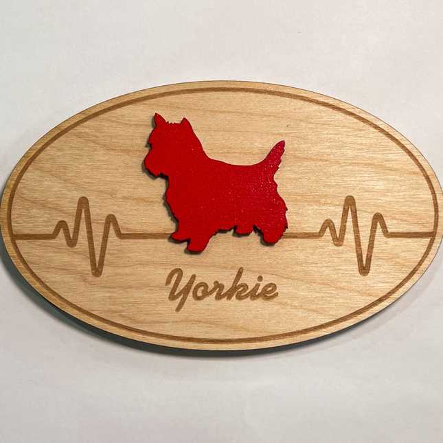 Yorkie 3D Heartbeat Magnet