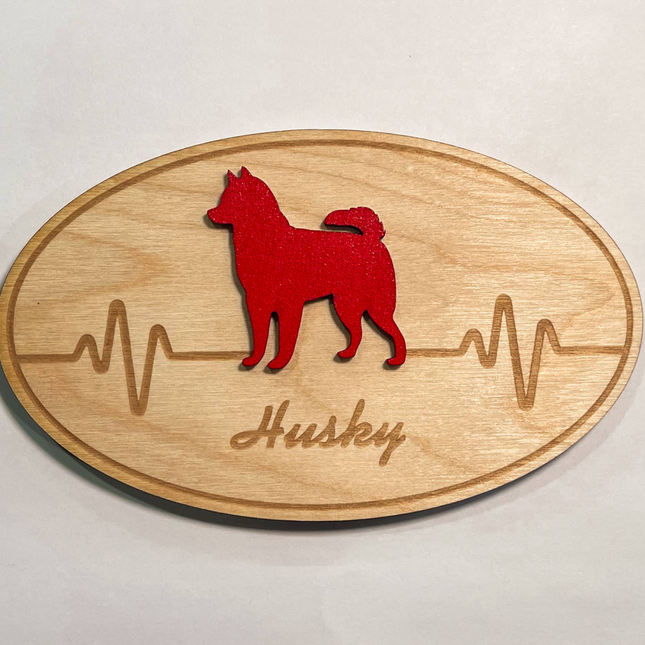 Husky 3D Heartbeat Magnet