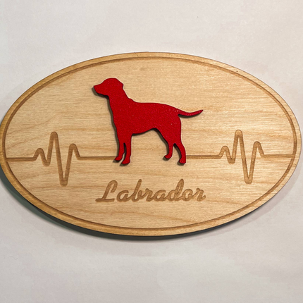 Labrador 3D Heartbeat Magnet