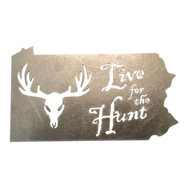 "Live for the Hunt" PA Steel Magnet