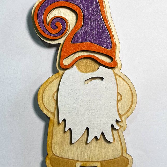 Grumpy Gnome 3D Wood Magnet