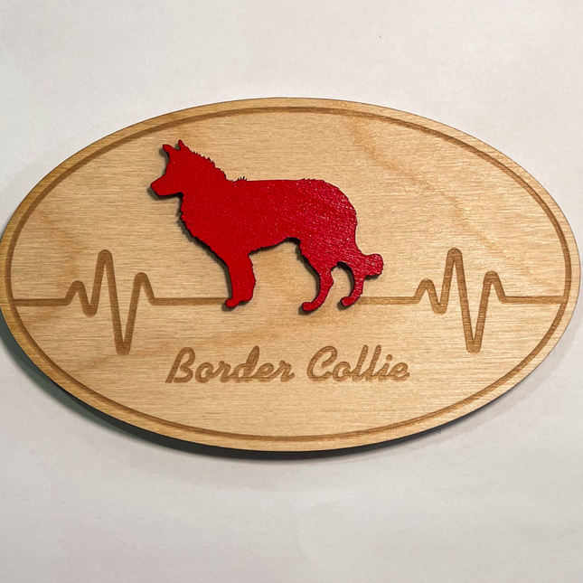 Border Collie 3D Heartbeat Magnet