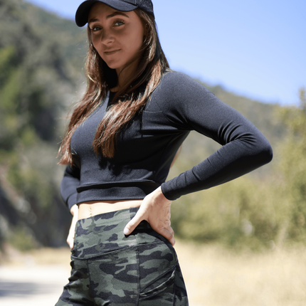 Long-Sleeve Crop Top