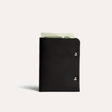 Unstitched Leather Twofold Wallet