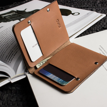 Unstitched Leather Twofold Wallet