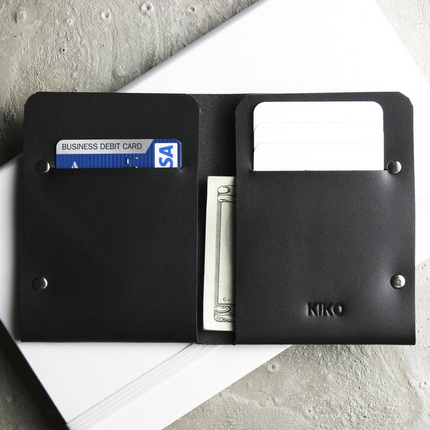 Unstitched Leather Twofold Wallet