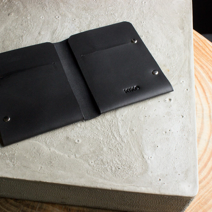 Unstitched Leather Twofold Wallet