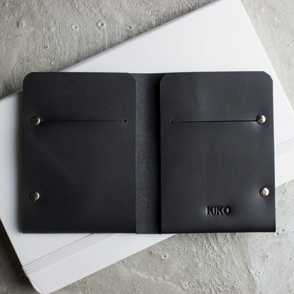 Unstitched Leather Twofold Wallet