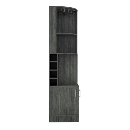 Egina Corner Bar Cabinet, Two External Shelves