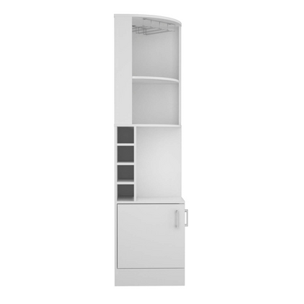 Egina Corner Bar Cabinet, Two External Shelves
