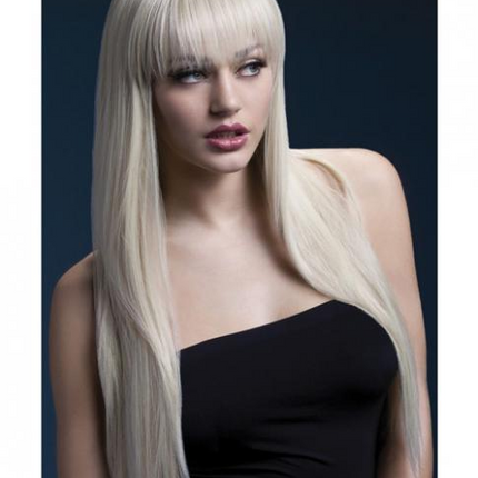 Smiffy Fever Wig Jessica Blonde 26 inches Long with Bangs