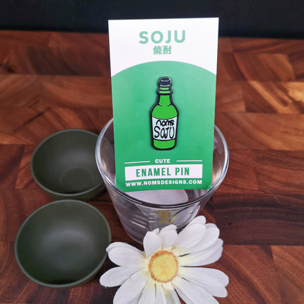 Soju Enamel Pin