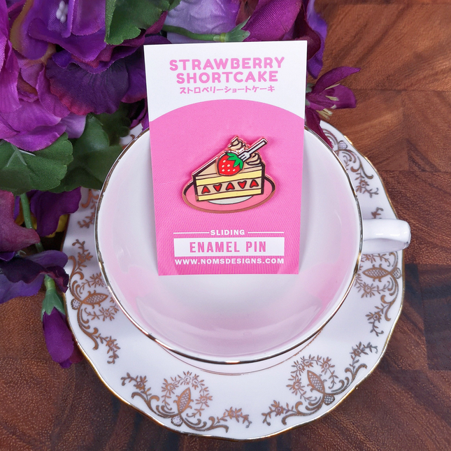 Strawberry Shortcake Interactive Sliding Enamel Pin