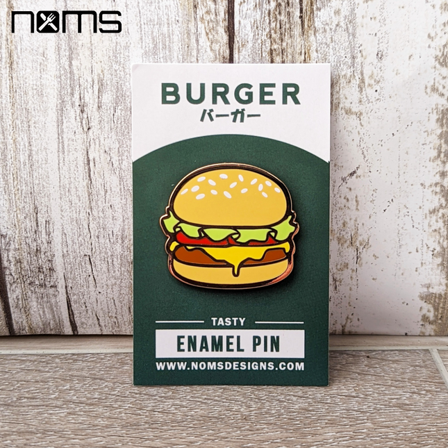 Burger Enamel Pin
