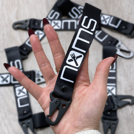 Noms Black Fabric Lanyard