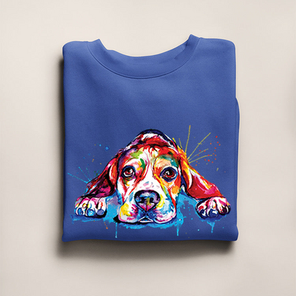 Colorful Beagle Dog Hoodie or Sweatshirt -Weekday Best Designs