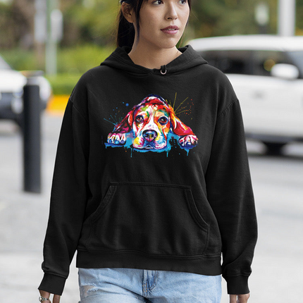 Colorful Beagle Dog Hoodie or Sweatshirt -Weekday Best Designs