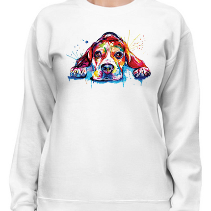 Colorful Beagle Dog Hoodie or Sweatshirt -Weekday Best Designs