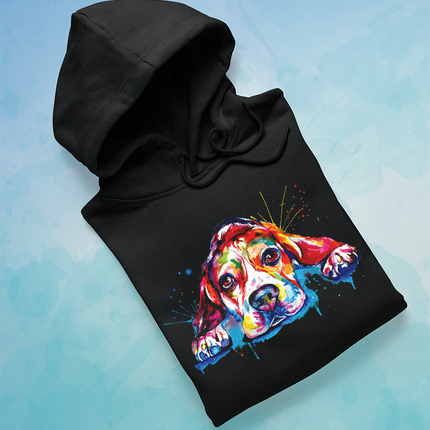 Colorful Beagle Dog Hoodie or Sweatshirt -Weekday Best Designs