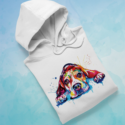 Colorful Beagle Dog Hoodie or Sweatshirt -Weekday Best Designs