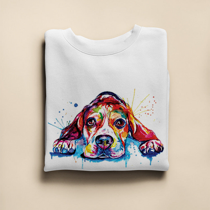 Colorful Beagle Dog Hoodie or Sweatshirt -Weekday Best Designs