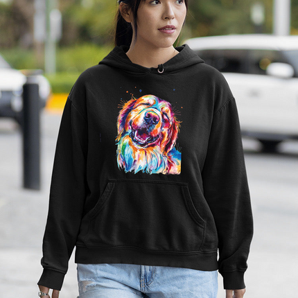 Colorful Golden Retriever Hoodie or Sweatshirt -Weekday Best Designs