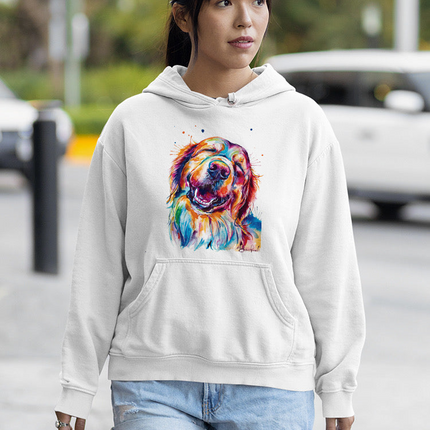Colorful Golden Retriever Hoodie or Sweatshirt -Weekday Best Designs