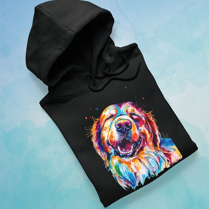 Colorful Golden Retriever Hoodie or Sweatshirt -Weekday Best Designs