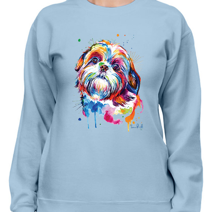Colorful Shih Tzu Dog Hoodie or Sweatshirt -Weekday Best Designs
