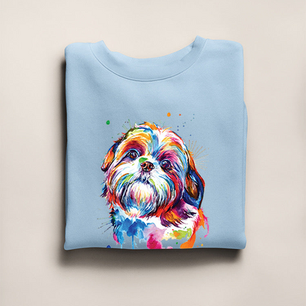 Colorful Shih Tzu Dog Hoodie or Sweatshirt -Weekday Best Designs