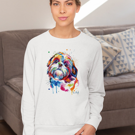 Colorful Shih Tzu Dog Hoodie or Sweatshirt -Weekday Best Designs