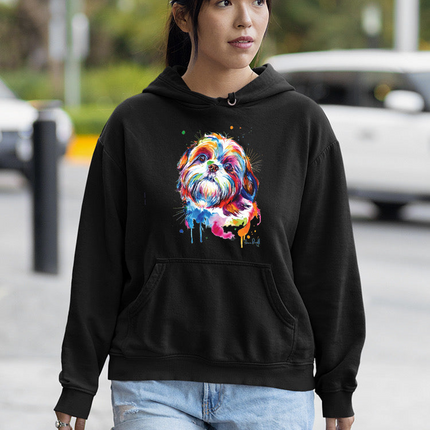 Colorful Shih Tzu Dog Hoodie or Sweatshirt -Weekday Best Designs