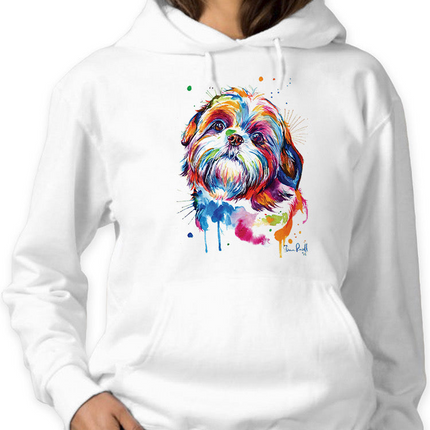 Colorful Shih Tzu Dog Hoodie or Sweatshirt -Weekday Best Designs