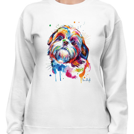Colorful Shih Tzu Dog Hoodie or Sweatshirt -Weekday Best Designs