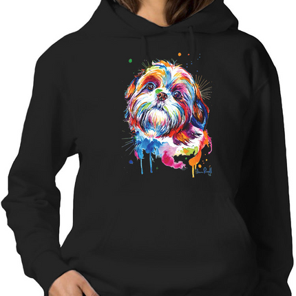 Colorful Shih Tzu Dog Hoodie or Sweatshirt -Weekday Best Designs