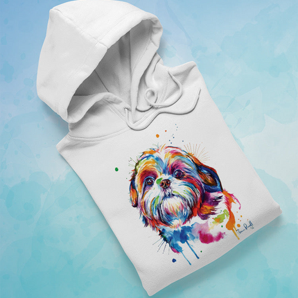 Colorful Shih Tzu Dog Hoodie or Sweatshirt -Weekday Best Designs
