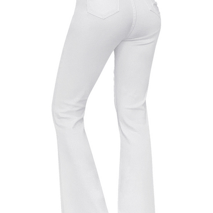 High Rise Ripped Raw Hemline Flare Jeans