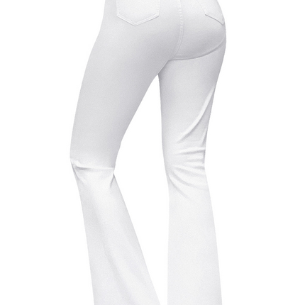 Mid Rise Distressed Flare Jeans
