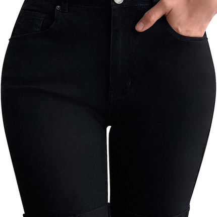 Mid Rise Butt Lifting Stretchy Bermuda Shorts