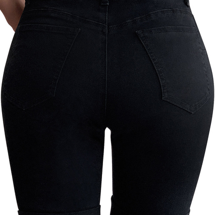 Mid Rise Butt Lifting Stretchy Bermuda Shorts